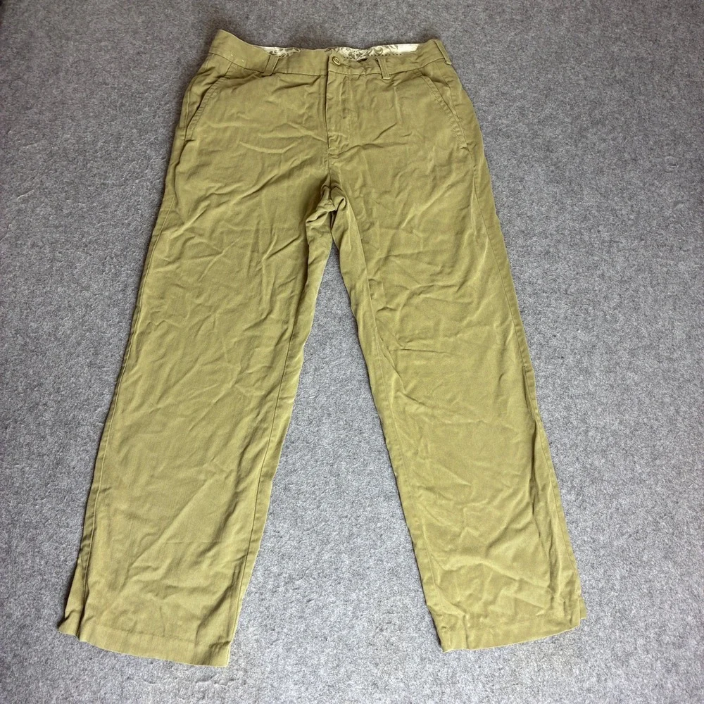 Tommy Bahama Mens 32x28 Tencel Tan Khaki Chino Pants Straight Leg Trousers